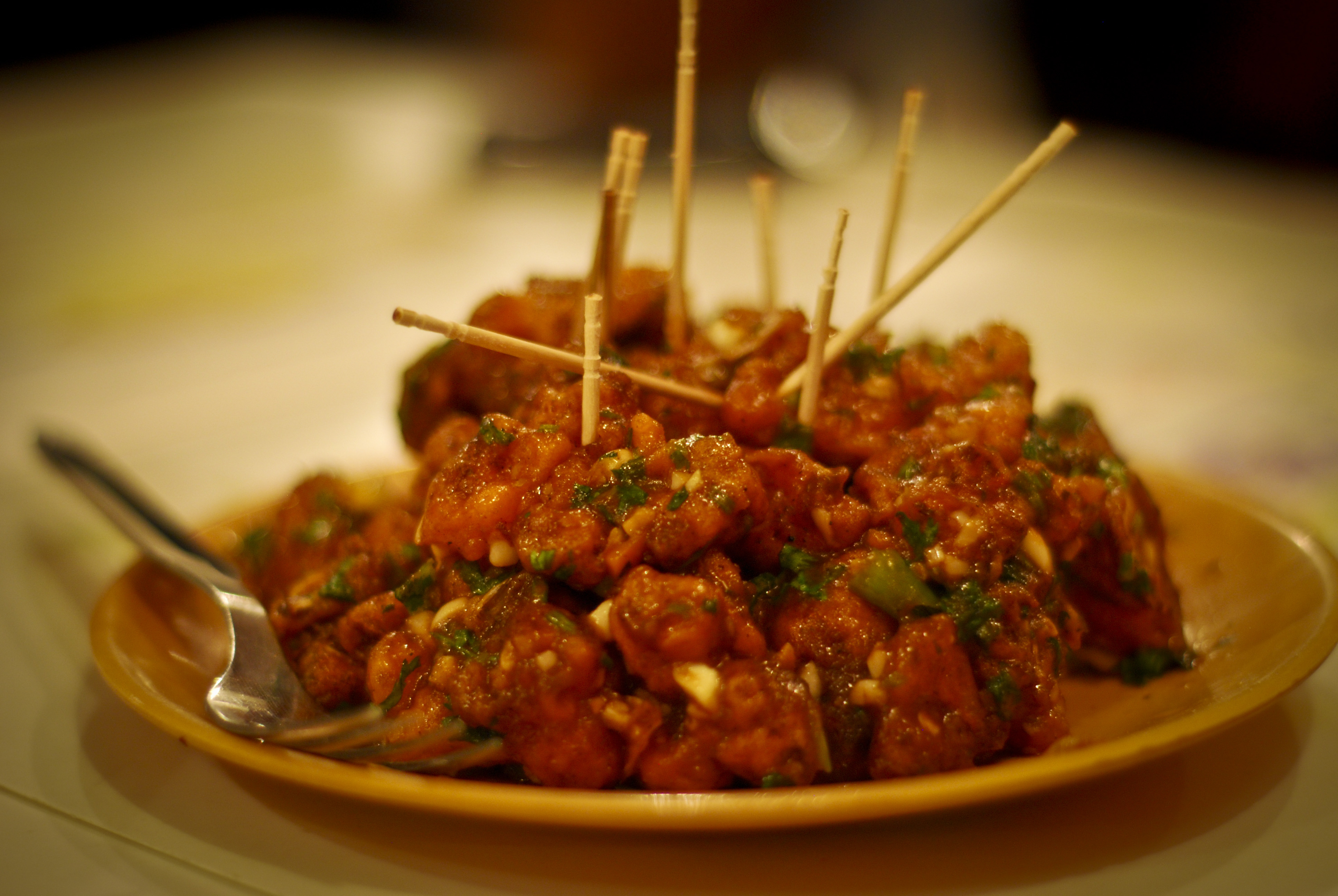 Bangalore City Night Street Food - Gobi Manchurian & Mushroom Manchurian
